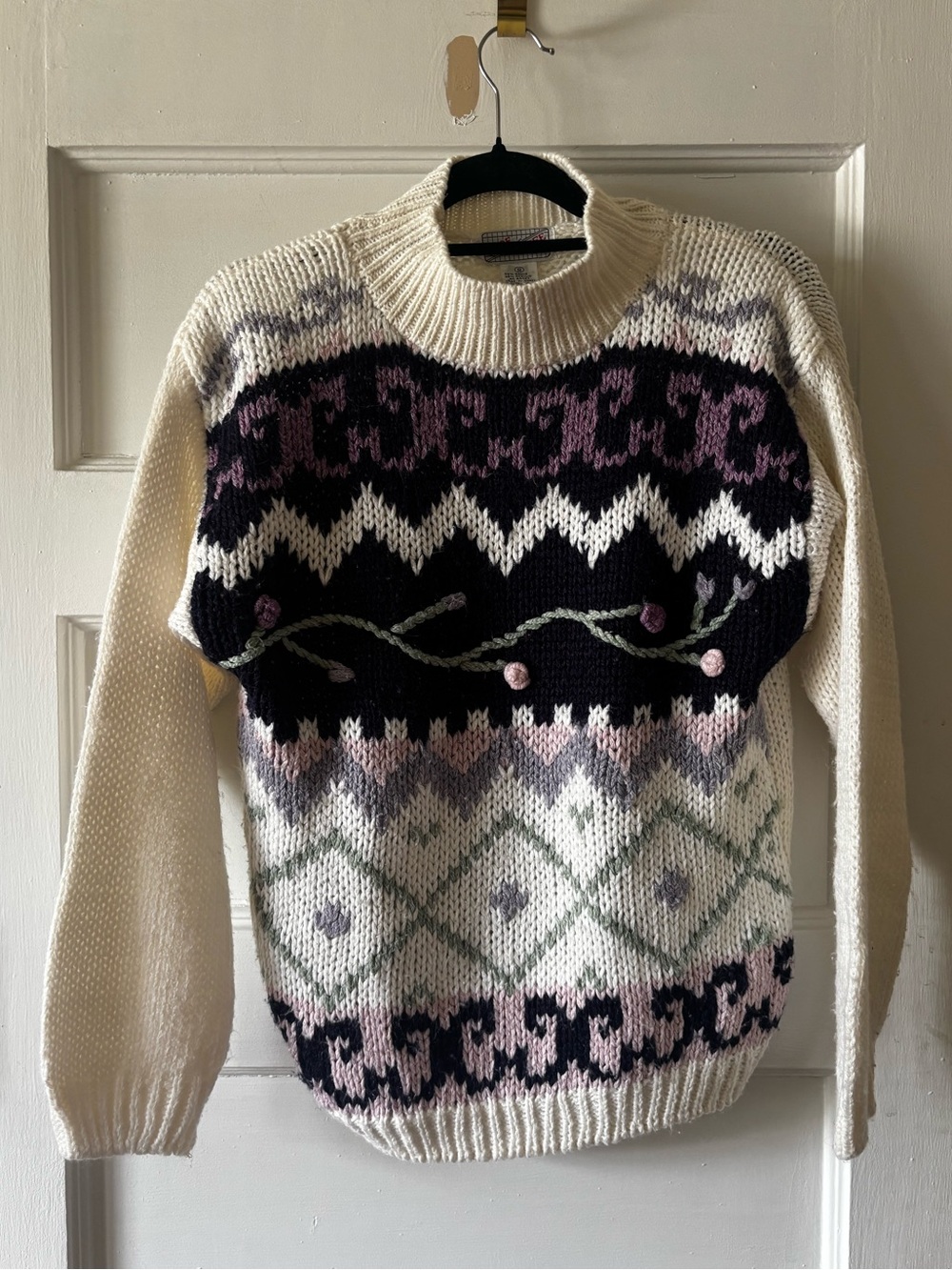 80s 90s Vintage Spice of Life Crewneck Knit Sweater